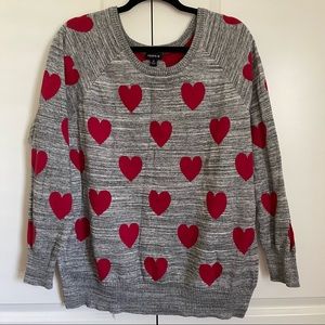Torrid Heart Print Sweater